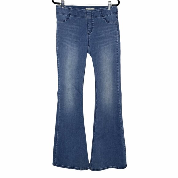 Free People Pull On Flare Jeans Pants Stretch - Picture 2 of 6